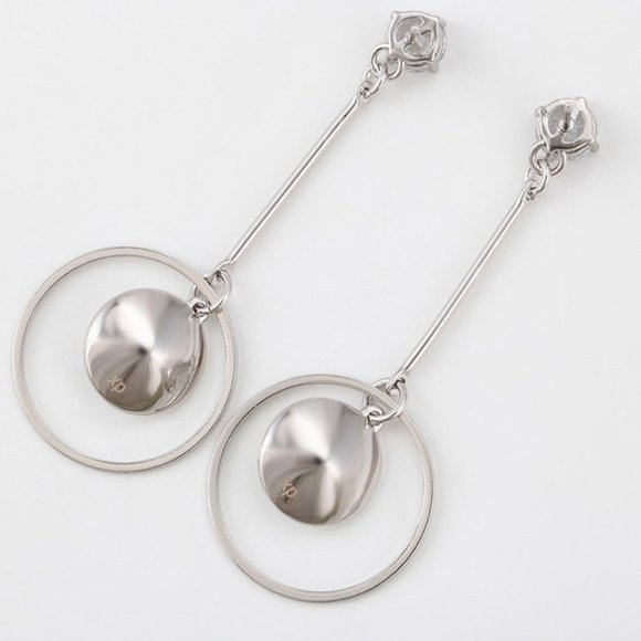 ‼️CLEARANCE‼️Pretty Swarovski Drop Hoop Earrings - Picture 3 of 11